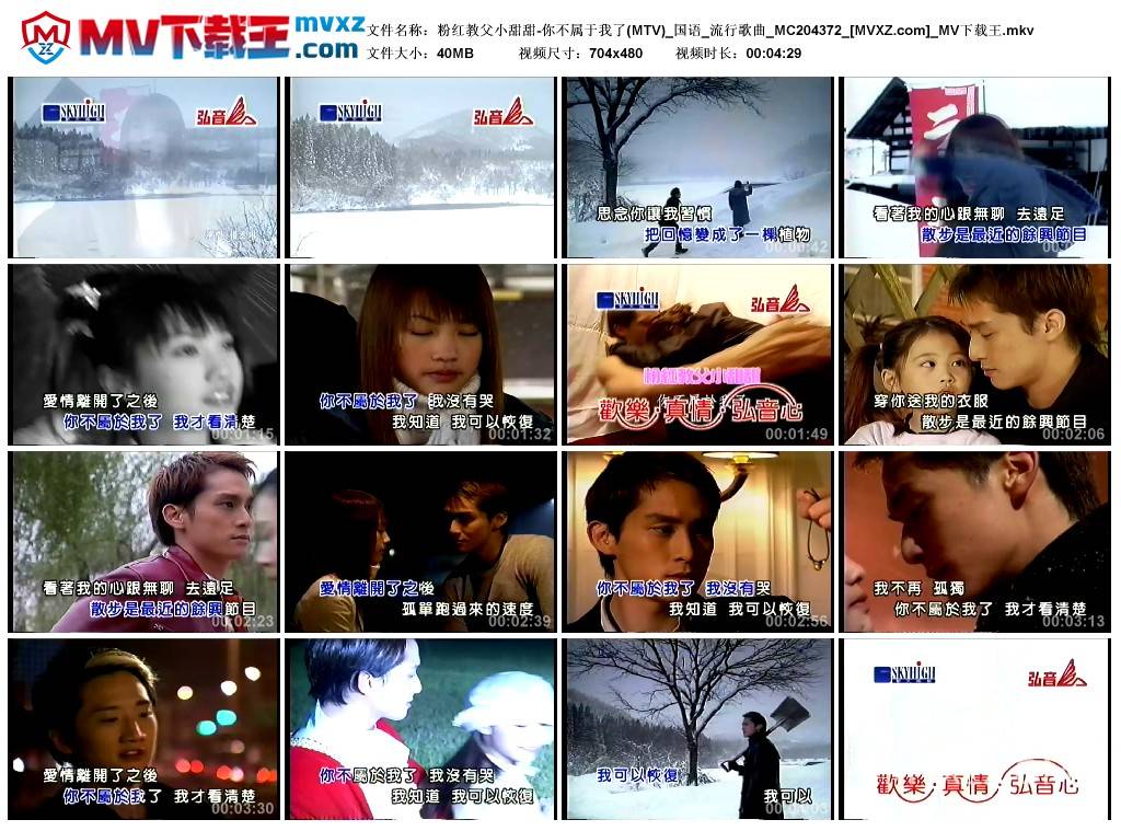 粉红教父小甜甜-你不属于我了(MTV)_国语_流行歌曲_MC204372